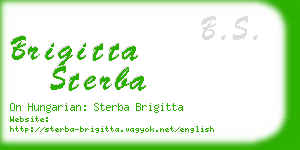 brigitta sterba business card